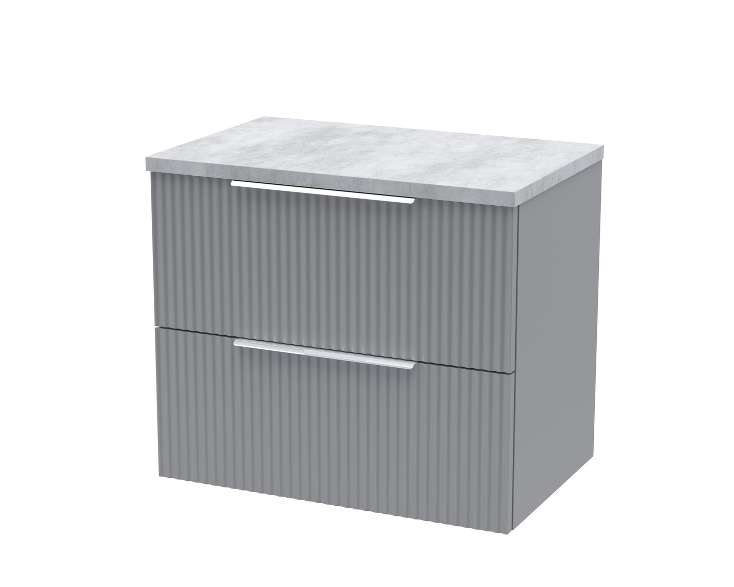 Hudson Reed 600mm Wall Hung 2 Drawer Vanity & Laminate Top