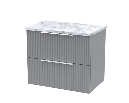 Hudson Reed 600mm Wall Hung 2-Drawer Vanity & Laminate Worktop
