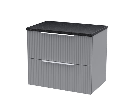 Hudson Reed 600mm Wall Hung 2 Drawer Vanity & Laminate Top