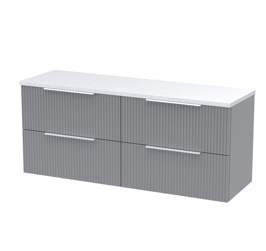 Hudson Reed 1200 Wall Hung 4-Drawer Vanity & Laminate Worktop