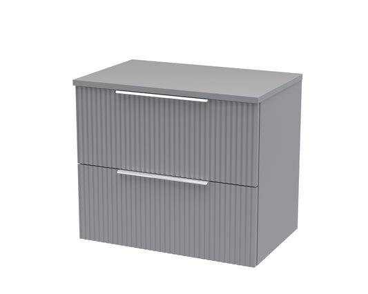 Hudson Reed 600mm Wall Hung 2 Drawer Vanity & Worktop