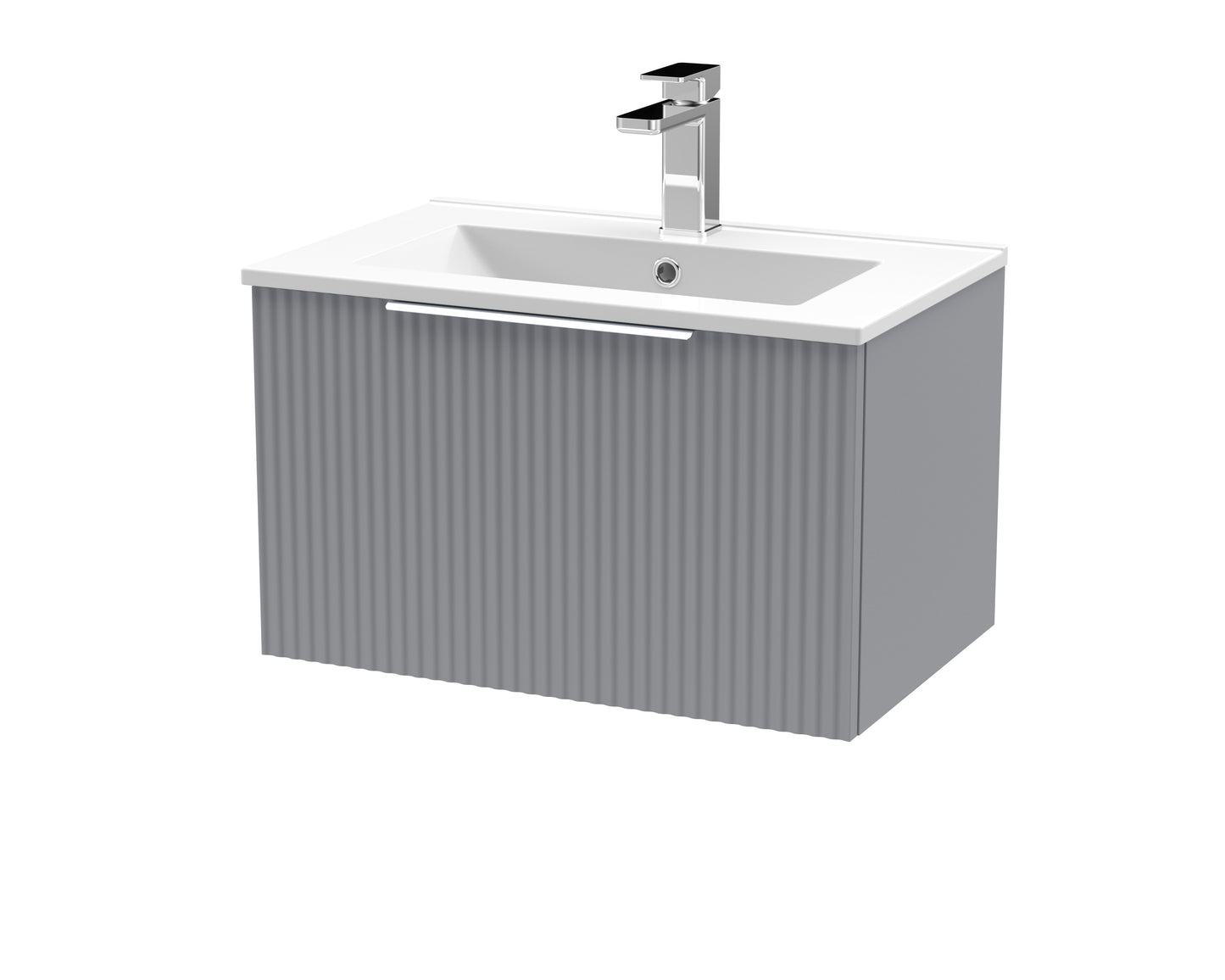 Hudson Reed 600mm Wall Hung Single Drawer Vanity & Basin 2