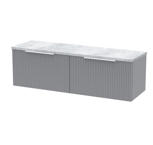 Hudson Reed 1200 Wall Hung 2-Drawer Vanity & Laminate Worktop