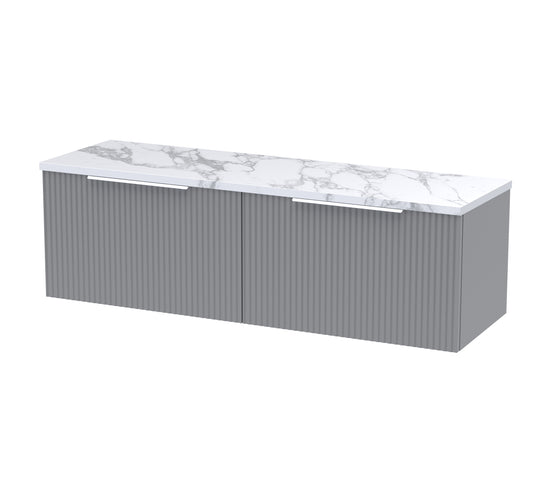 Hudson Reed 1200 Wall Hung 2-Drawer Vanity & Laminate Worktop