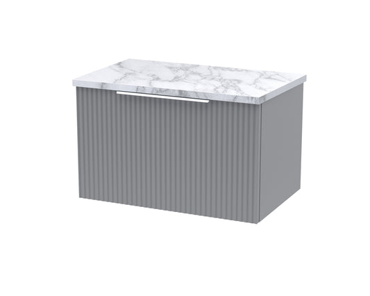 Hudson Reed 600mm Wall Hung Single Drawer Vanity & Laminate Worktop