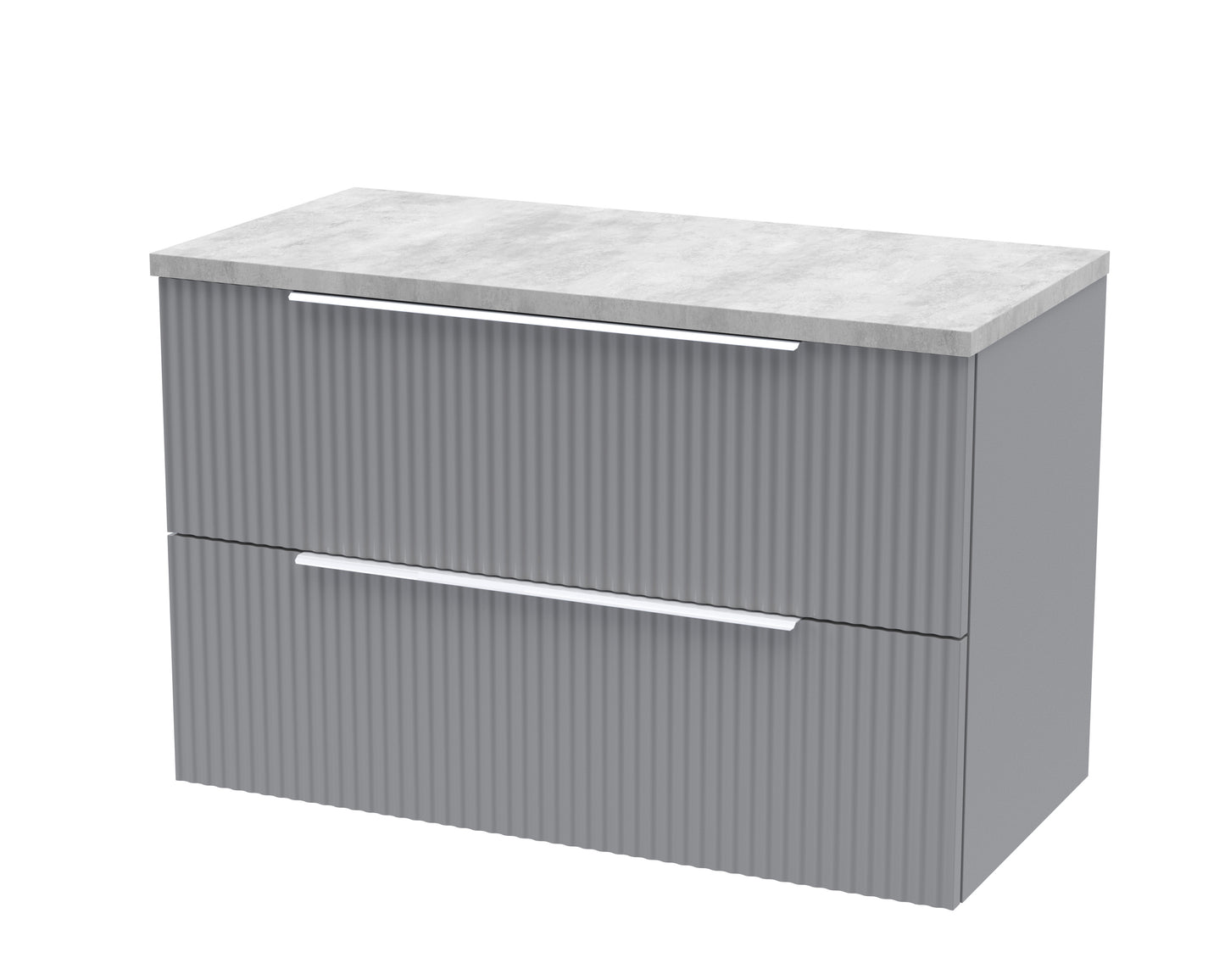 Hudson Reed 800mm Wall Hung 2 Drawer Vanity & Laminate Top