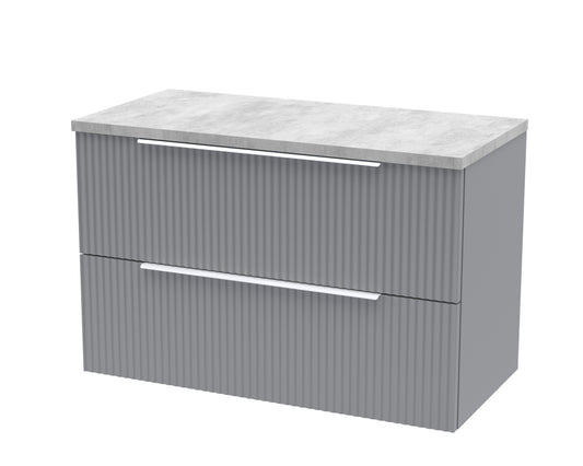 Hudson Reed 800mm Wall Hung 2 Drawer Vanity & Laminate Top