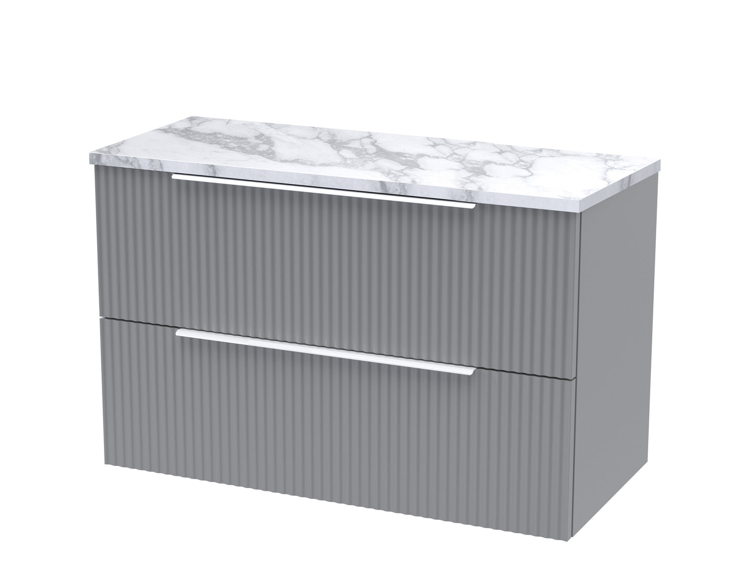 Hudson Reed 800mm Wall Hung 2-Drawer Vanity & Laminate Worktop