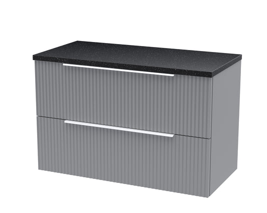 Hudson Reed 800mm Wall Hung 2 Drawer Vanity & Laminate Top