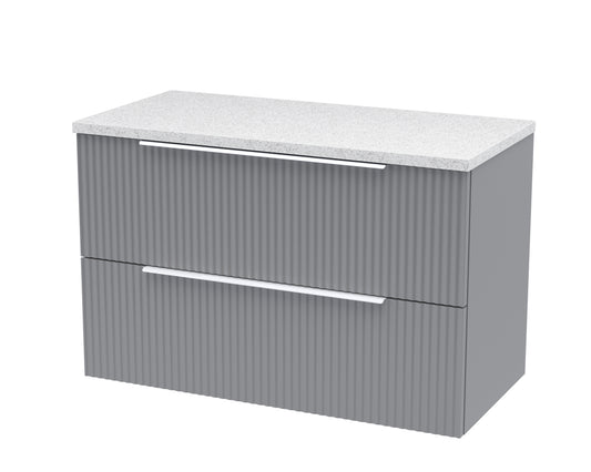 Hudson Reed 800mm Wall Hung 2 Drawer Vanity & Laminate Top