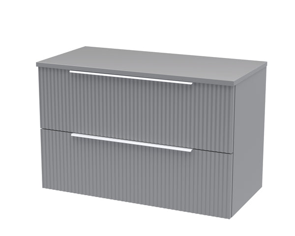Hudson Reed 800mm Wall Hung 2 Drawer Vanity & Worktop