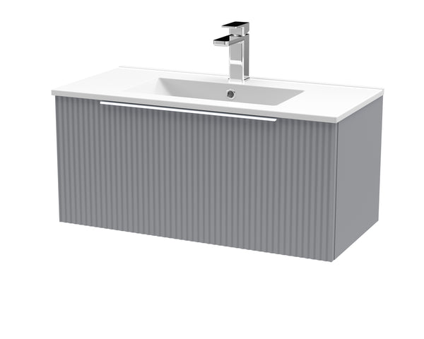 Hudson Reed 800mm Wall Hung Single Drawer Vanity & Basin 2