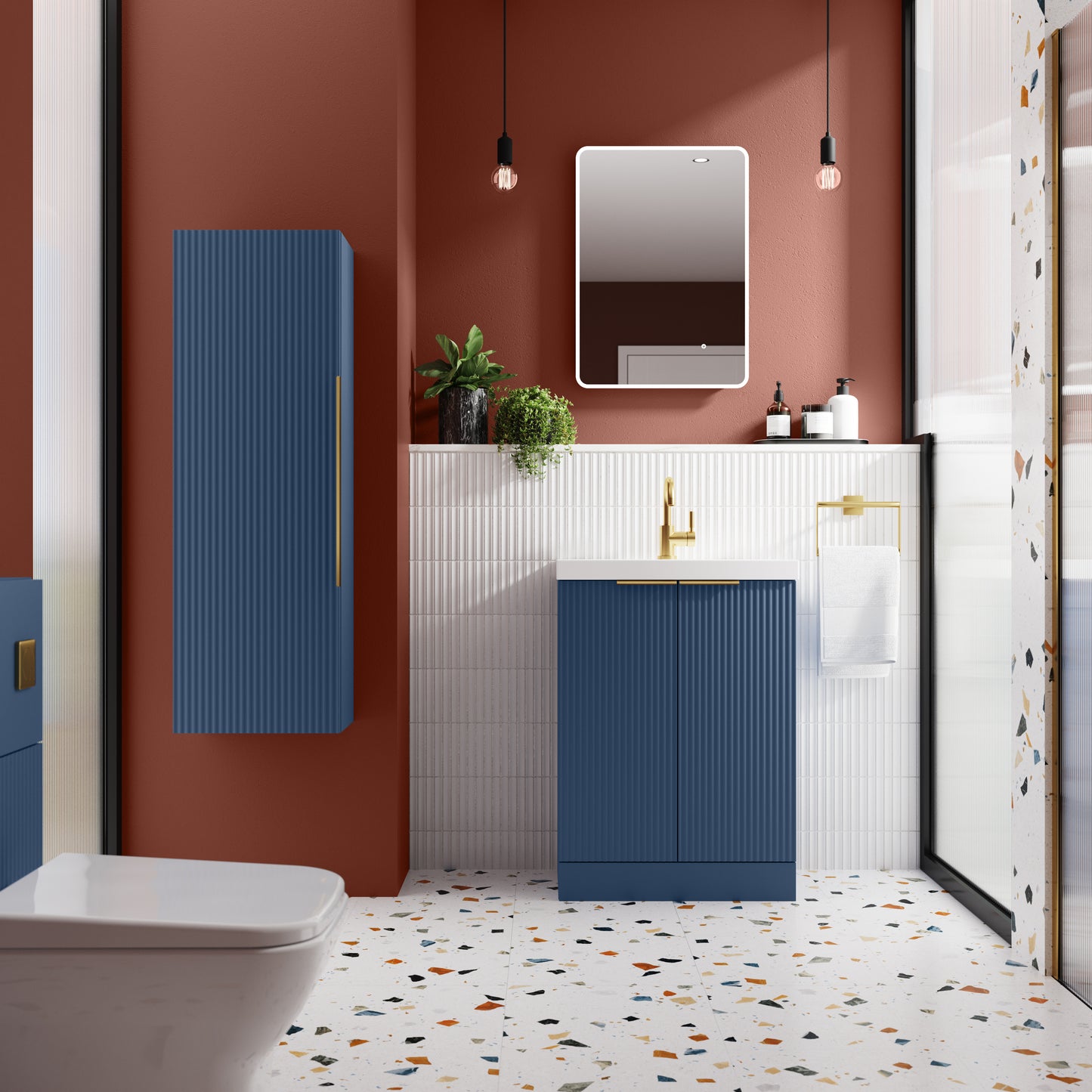 Hudson Reed 500mm Floor Standing 2 Door Vanity & Basin 2