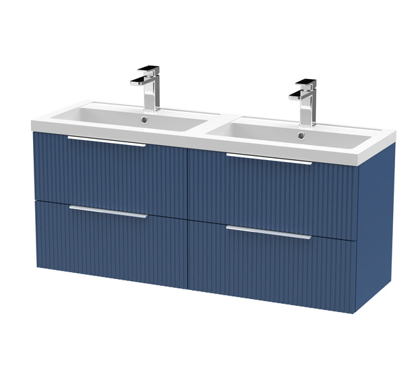 Hudson Reed 1200mm Wall Hung 4 Drawer Vanity & Double Basin