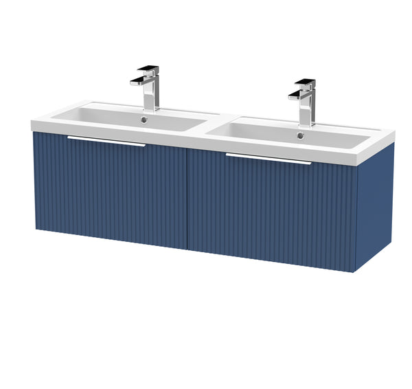Hudson Reed 1200mm Wall Hung 2 Drawer Vanity & Double Basin