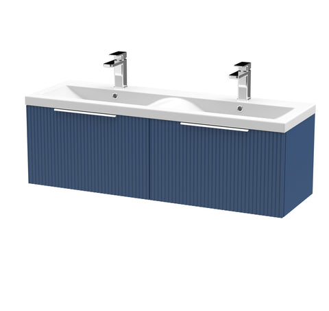 Hudson Reed 1200mm Wall Hung 2 Drawer Vanity & Double Basin