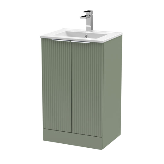 Hudson Reed 500mm Floor Standing 2 Door Vanity & Basin 2
