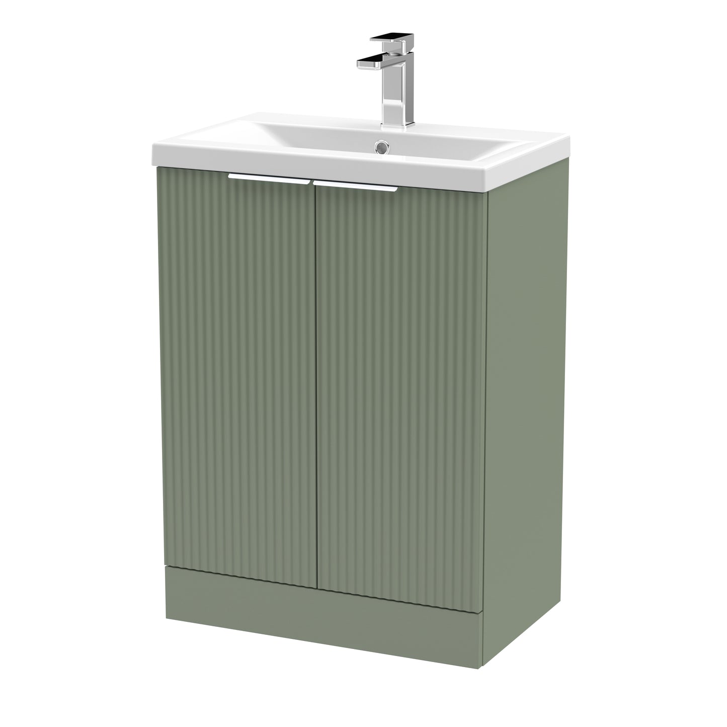 Hudson Reed 600mm Floor Standing 2 Door Vanity & Basin 1