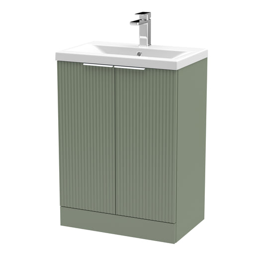 Hudson Reed 600mm Floor Standing 2 Door Vanity & Basin 1