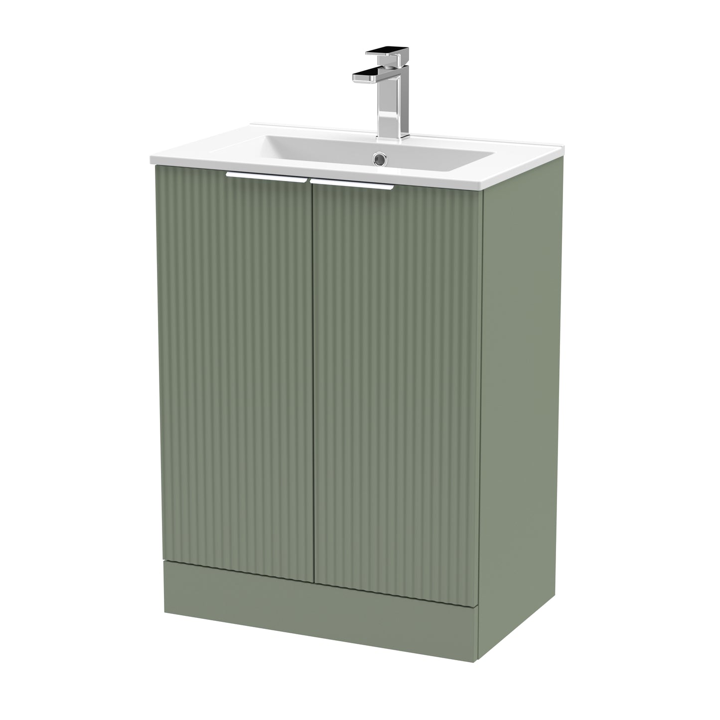 Hudson Reed 600mm Floor Standing 2 Door Vanity & Basin 2