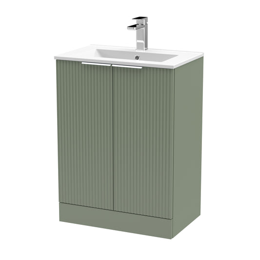 Hudson Reed 600mm Floor Standing 2 Door Vanity & Basin 2