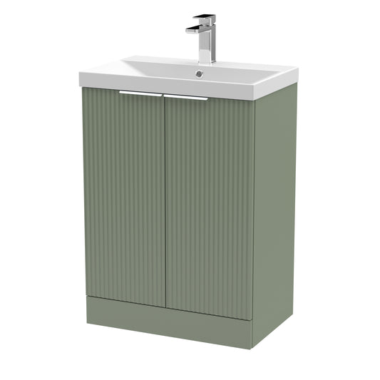 Hudson Reed 600mm Floor Standing 2 Door Vanity & Basin 3