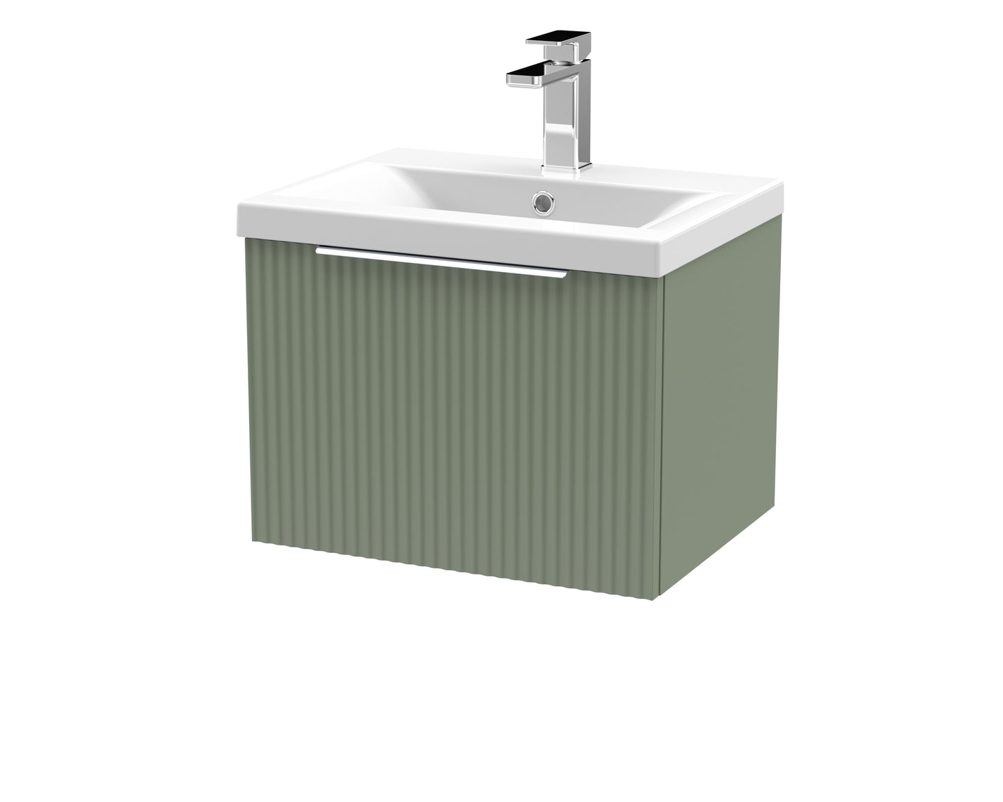 Hudson Reed 500mm Wall Hung Single Drawer Vanity & Basin 1