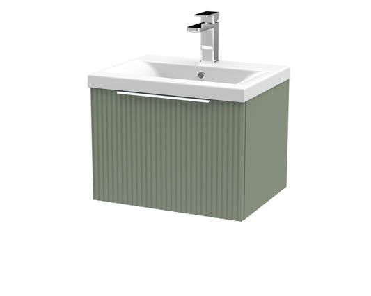 Hudson Reed 500mm Wall Hung Single Drawer Vanity & Basin 1