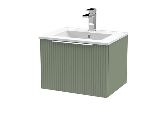 Hudson Reed 500mm Wall Hung Single Drawer Vanity & Basin 2