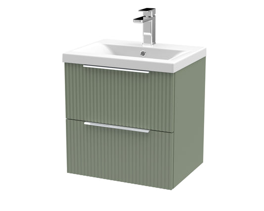 Hudson Reed 500mm Wall Hung 2 Drawer Vanity & Basin 1