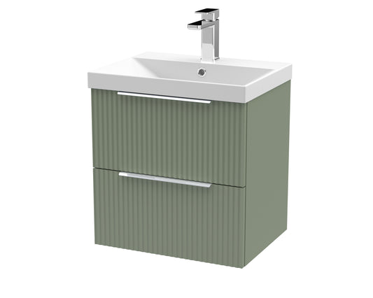 Hudson Reed 500mm Wall Hung 2 Drawer Vanity & Basin 3