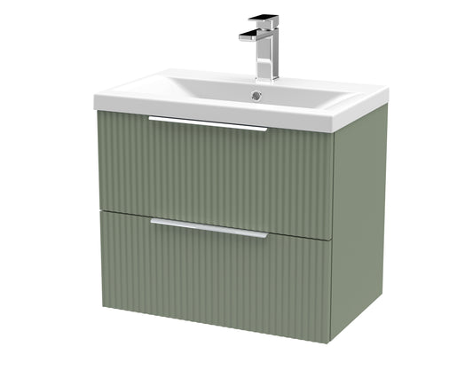 Hudson Reed 600mm Wall Hung 2 Drawer Vanity & Basin 1