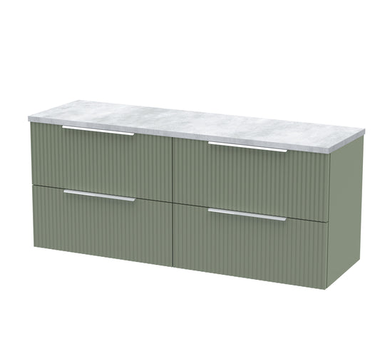 Hudson Reed 1200 Wall Hung 4-Drawer Vanity & Laminate Worktop