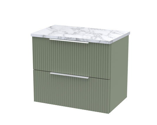 Hudson Reed 600mm Wall Hung 2-Drawer Vanity & Laminate Worktop