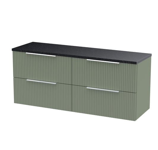 Hudson Reed 1200 Wall Hung 4-Drawer Vanity & Laminate Worktop