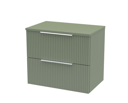 Hudson Reed 600mm Wall Hung 2 Drawer Vanity & Worktop