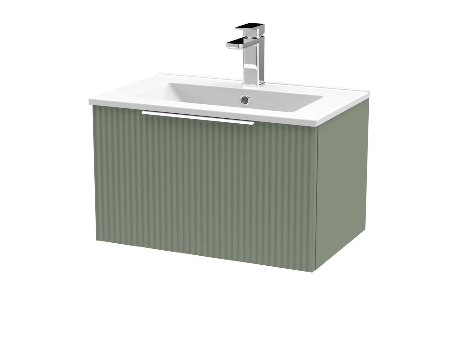 Hudson Reed 600mm Wall Hung Single Drawer Vanity & Basin 2
