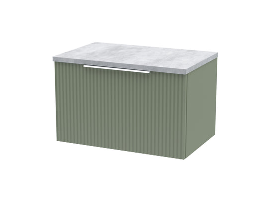 Hudson Reed 600mm Wall Hung Single Drawer Vanity & Laminate Top
