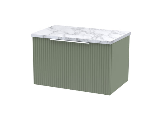Hudson Reed 600mm Wall Hung Single Drawer Vanity & Laminate Worktop