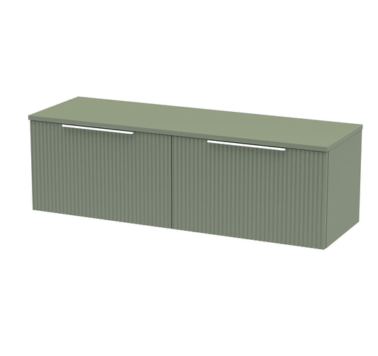 Hudson Reed 1200mm Wall Hung 2 Drawer Vanity & Worktop