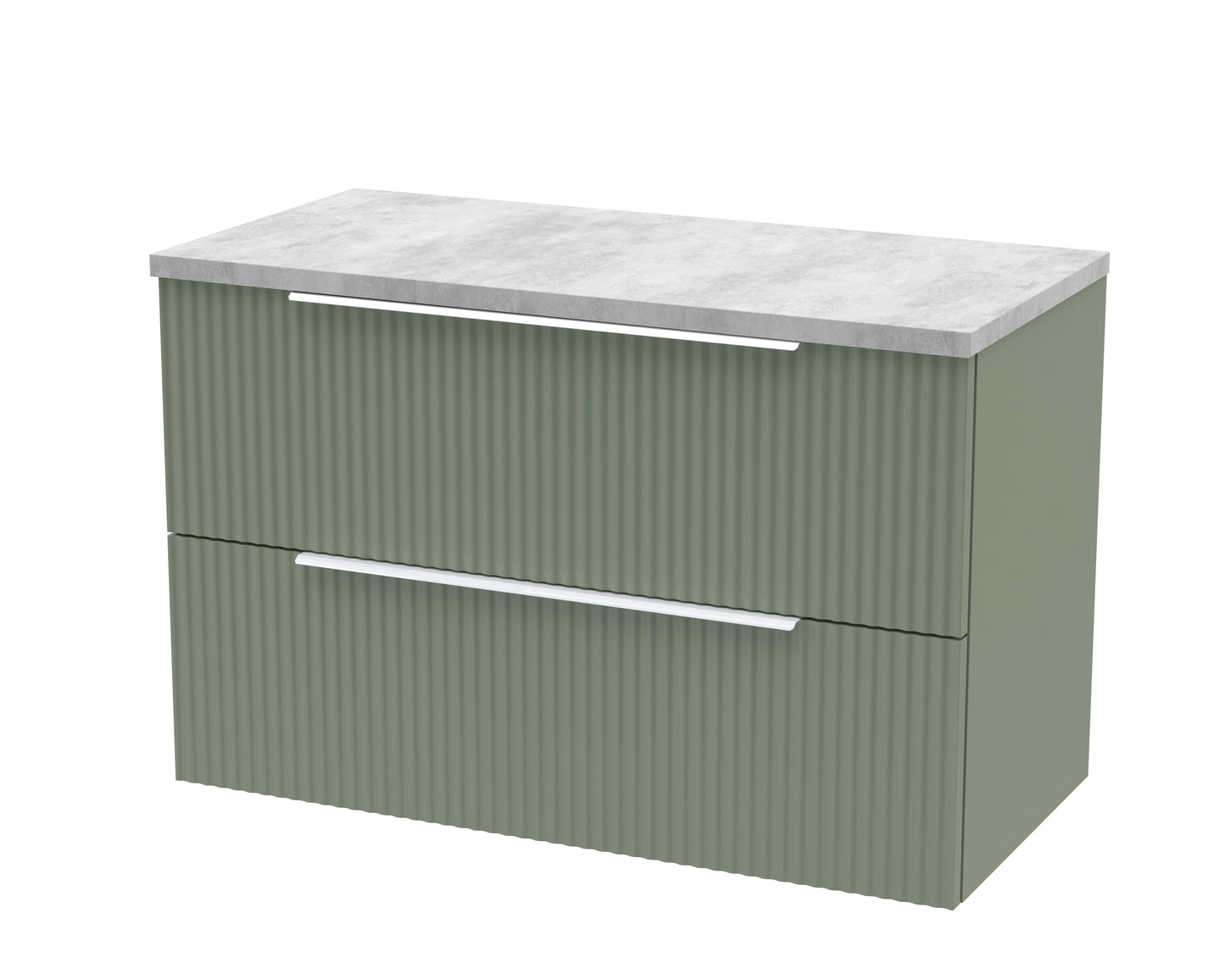 Hudson Reed 800mm Wall Hung 2 Drawer Vanity & Laminate Top