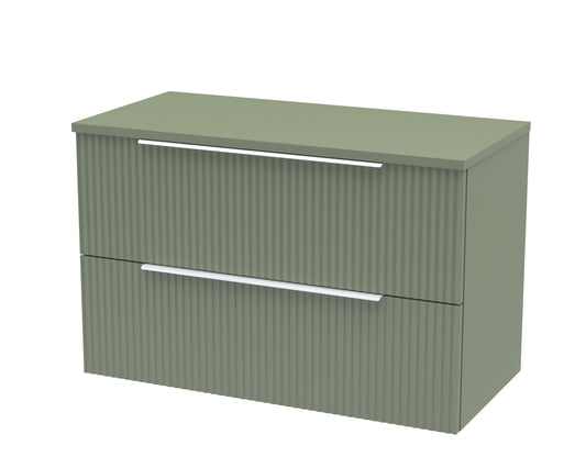 Hudson Reed 800mm Wall Hung 2 Drawer Vanity & Worktop
