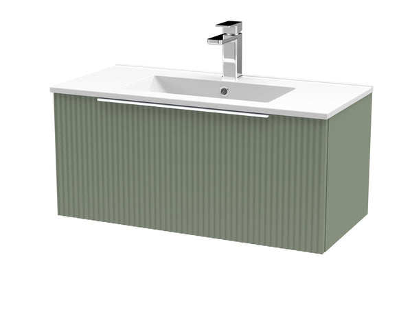 Hudson Reed 800mm Wall Hung Single Drawer Vanity & Basin 2