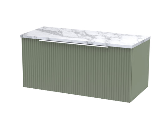 Hudson Reed 800mm Wall Hung Single Drawer Vanity & Laminate Worktop