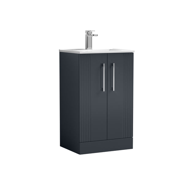 NUIE 500mm Floor Standing 2 Door Vanity & Basin 2
