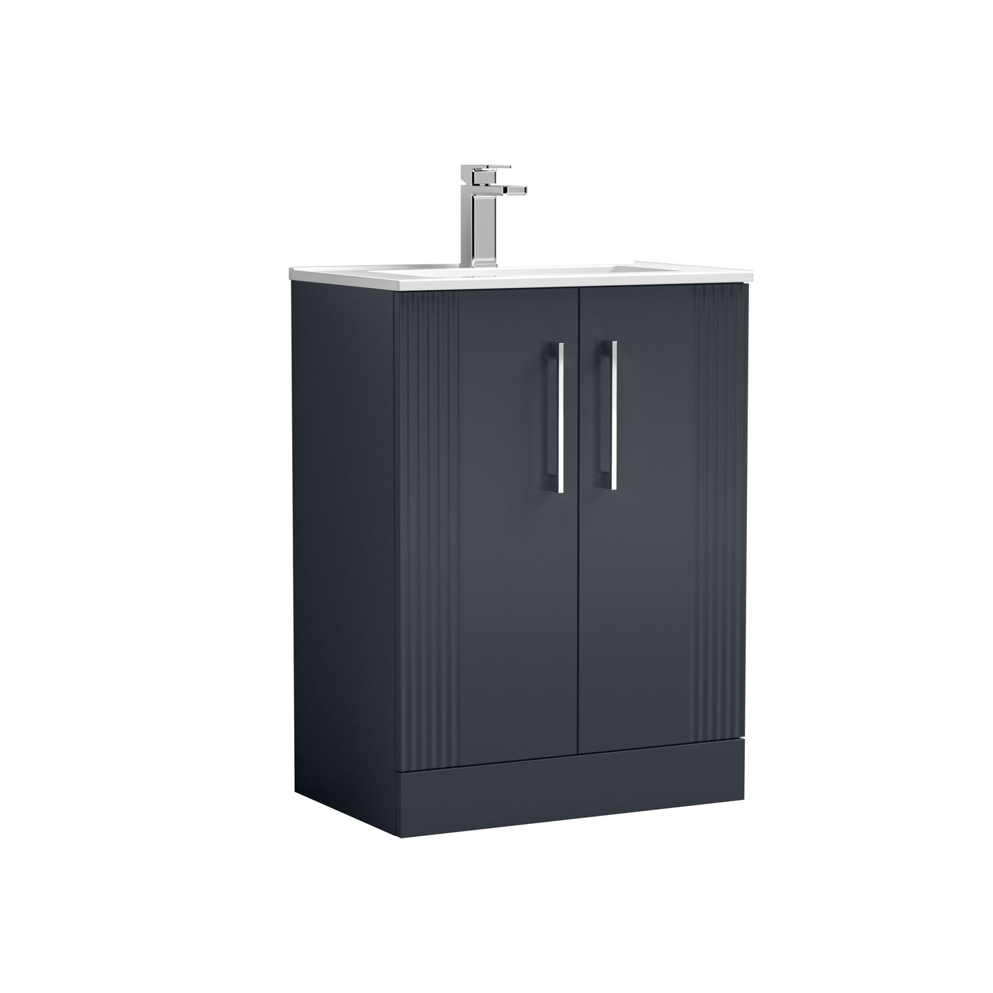 NUIE 600mm Floor Standing 2 Door Vanity & Basin 2