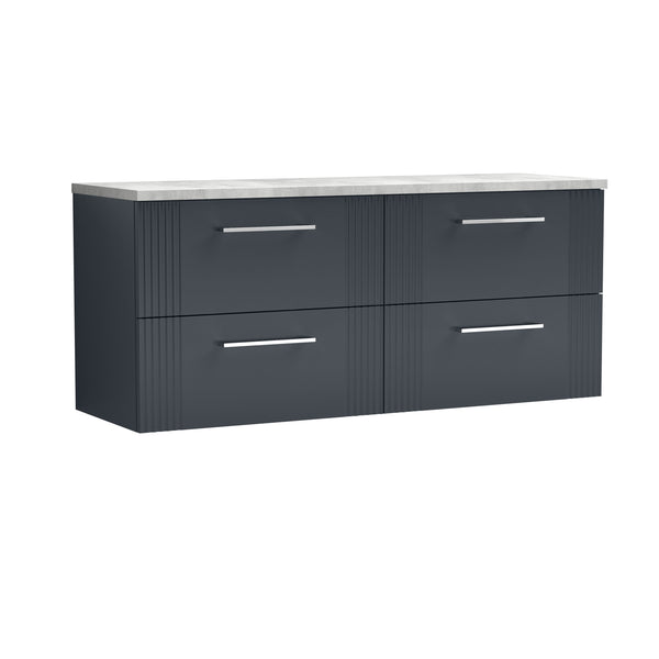NUIE 1200 Wall Hung 4-Drawer Vanity & Laminate Worktop