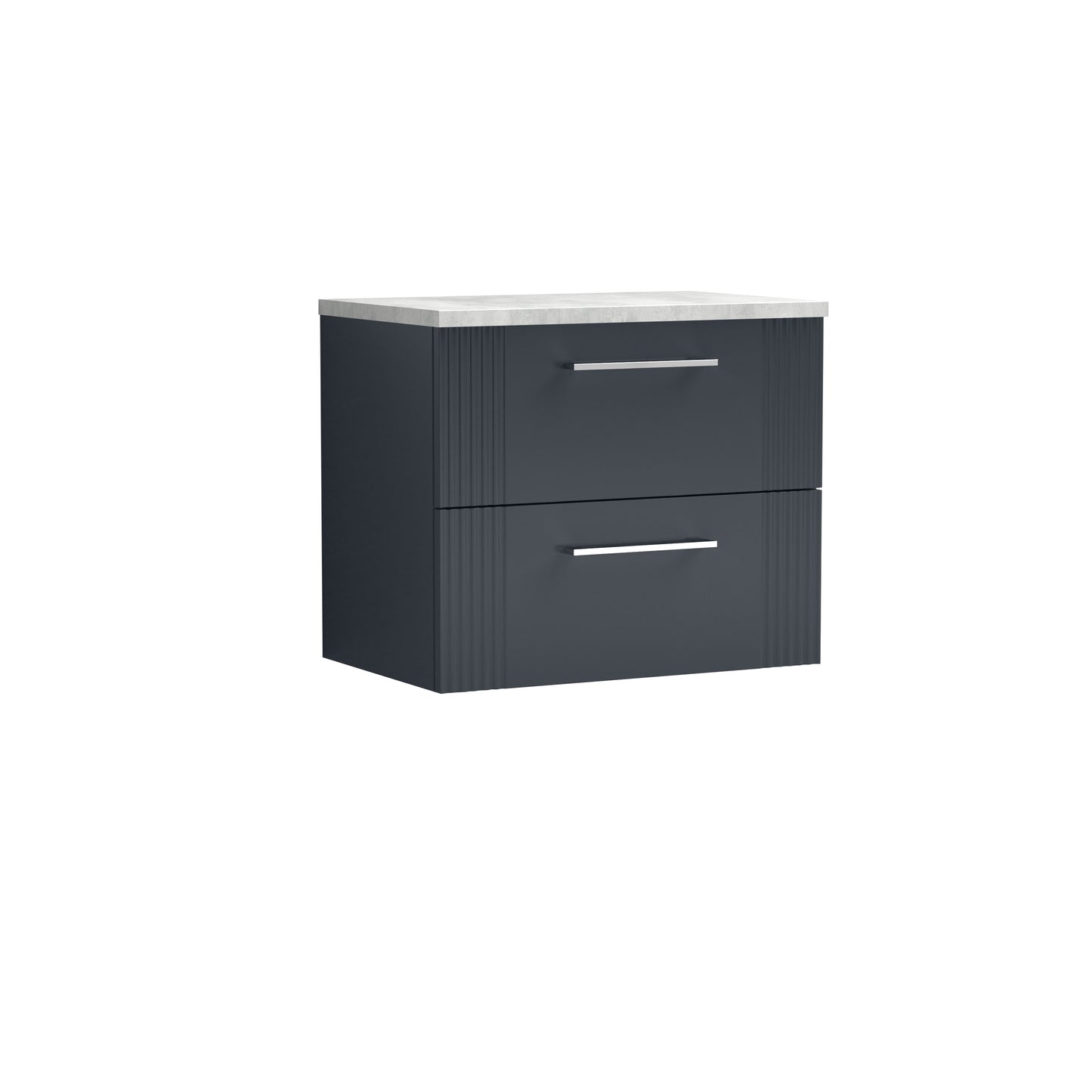 NUIE 600mm Wall Hung 2 Drawer Vanity & Laminate Top
