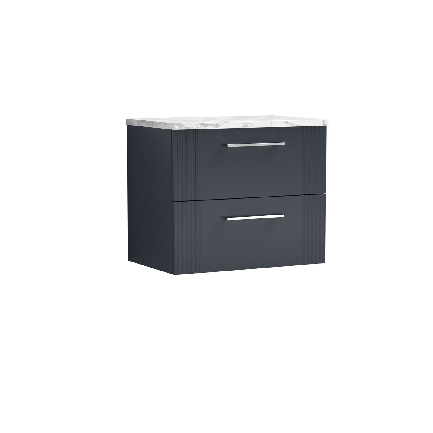 NUIE 600 Wall Hung 2-Drawer Vanity & Laminate Worktop