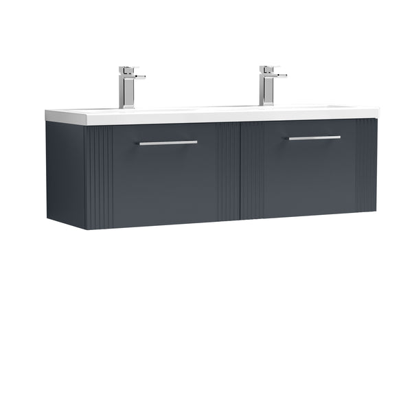 NUIE 1200mm Wall Hung 2 Drawer Vanity & Double Basin